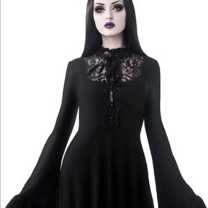 Killstar Sabrina Ruffle Dress NWT XS goth witch